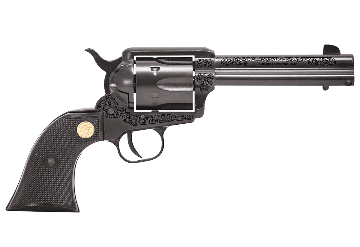 CHIAPPA 1873 REVOLVER SAA 22LR PISTOL BLACK 4.75" ENGRAVED FRAME
