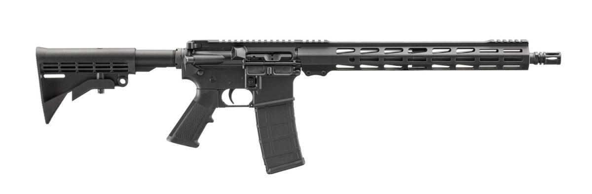 Ruger Harrier black semi-automatic rifle with 16.1-inch threaded barrel and M-LOK handguard
