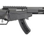 Ruger Precision Rimfire 8400 .22 LR rifle with 18-inch threaded barrel and black adjustable stock