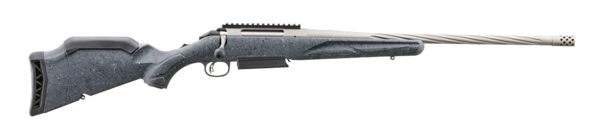 Ruger American Gen II bolt-action rifle in 7mm PRC with gray splatter stock