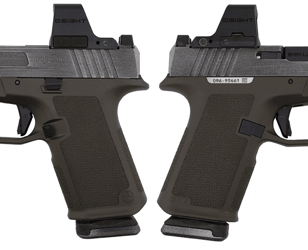 Ruger RXM 9mm pistol with 4-inch ported barrel and ODG/crushed silver finish