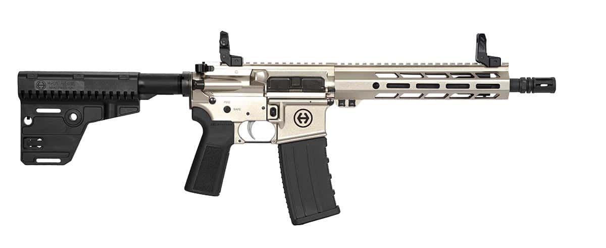 HI POINT HP15P 300BLK SILVER PISTOL 10.5" BBL, 9.5" MLOK BLADE/BRACE 1-30RD MAG