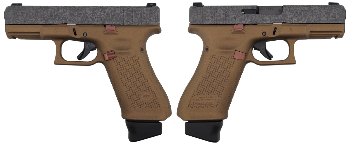GLOCK 19X V CABEZA DE COBRE 9MM PISTOL 4" BRONZE/DIGI 1-17RD 2-19RD MAGS