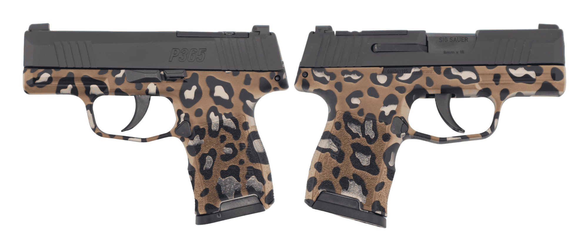 SIG SAUER P365 9MM PSTL 3.10" LEOPARD PRINT 2-10RD OPTIC READY