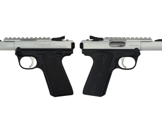 RUGER MARK IV 22/45 22LR PISTOL 4.4" T.B. WHITE 2-10RD MAGS