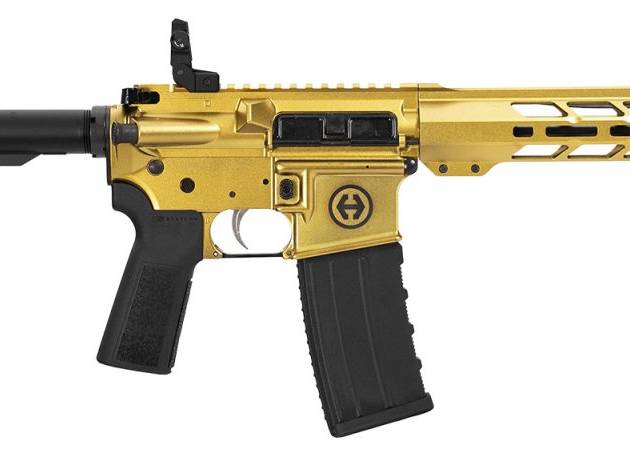HI POINT HP15P 300BLK GOLD PISTOL 10.5" BBL, 9.5" MLOK BLADE/BRACE 1-30RD MAG