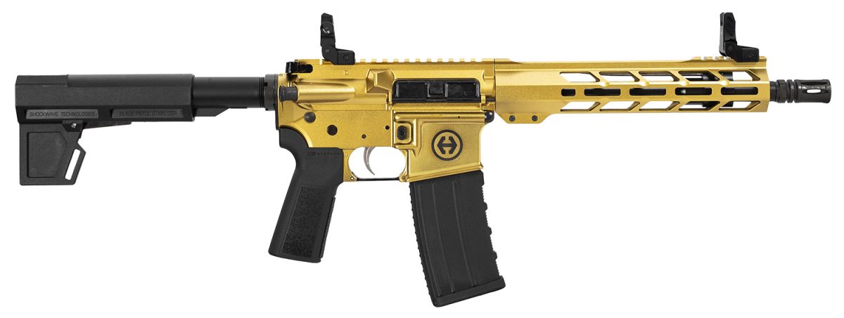 HI POINT HP15P GOLD 5.56 PISTOL 10.5" BBL, 9.5" MLOK BLADE/BRACE 1-30RD MAG