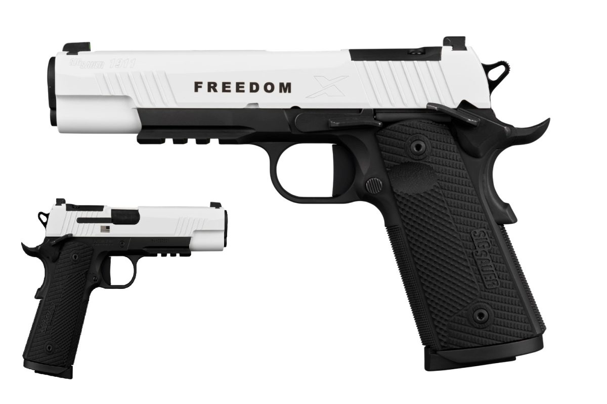 SIG SAUER 1911 X SERIES TURNING POINT 45ACP 5" WHITE/BLK G10 GRIP, OPTIC RDY, 2-8RD