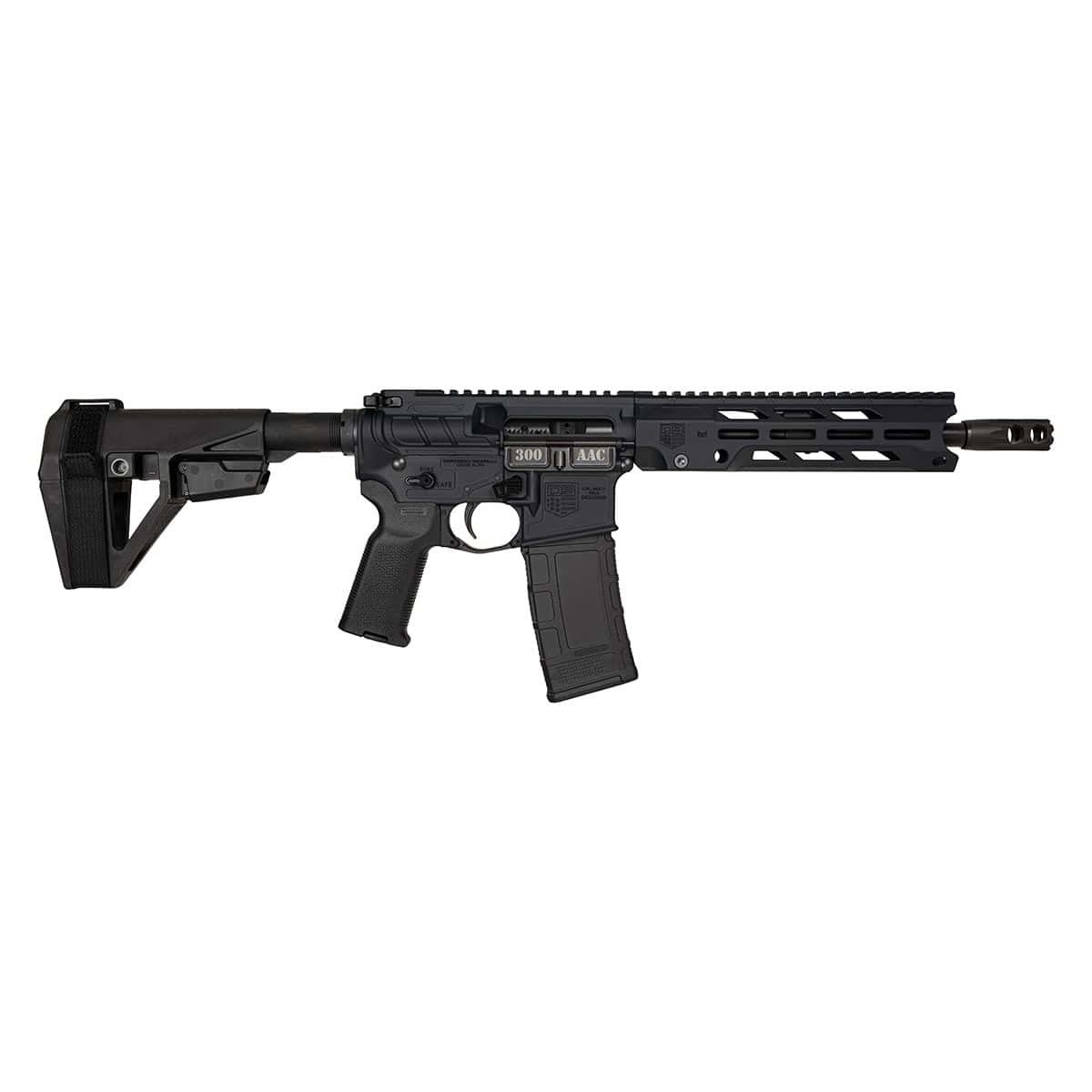 DIAMONDBACK DB15 300 B/O 10" BRL M-LOK RAIL AMBI BLACK, SBA5 BRACE, (1) 30RD PMAG