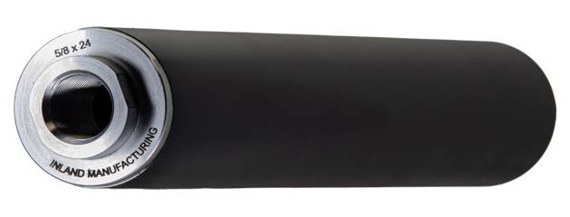 INLAND I-CAN II 7.5" Stainless Steel Black Ceramic .45 (5/8x24) Suppressor, 5/8x24 direct thread bas