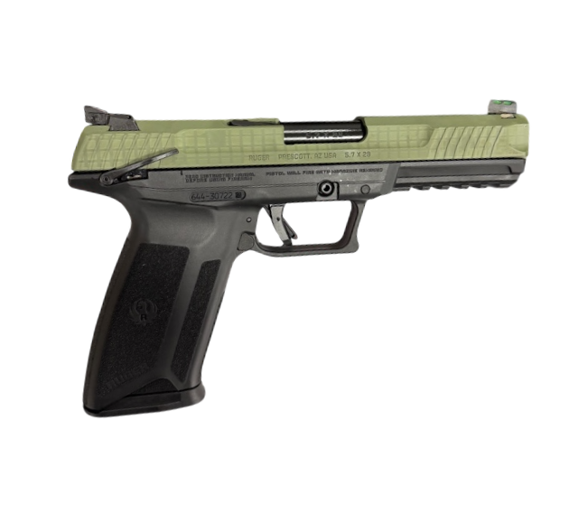 RUGER-5.7 X 28 4.9" PISTOL BLACK/DESERT NIGHT CAMO SLIDE 20+1 MS