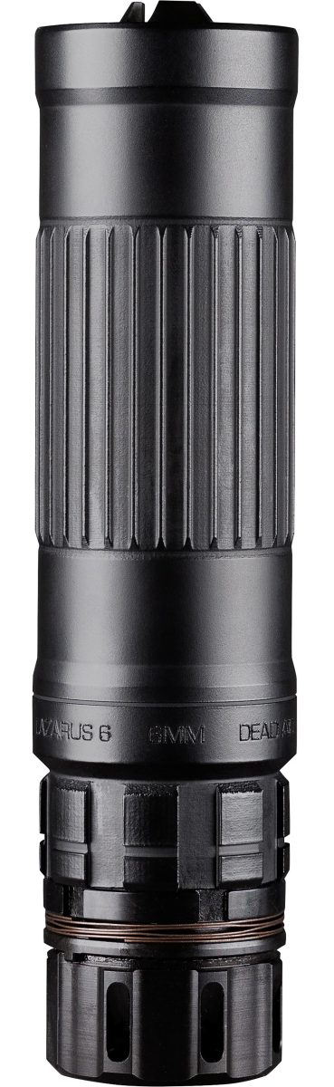 Dead Air Lazarus 6 6mm ARC and 5.56 suppressor with KeyMo adapter in black