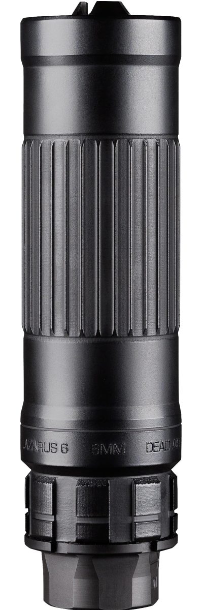 Dead Air Lazarus 6 black 6mm ARC and 5.56 silencer with Xeno adapter