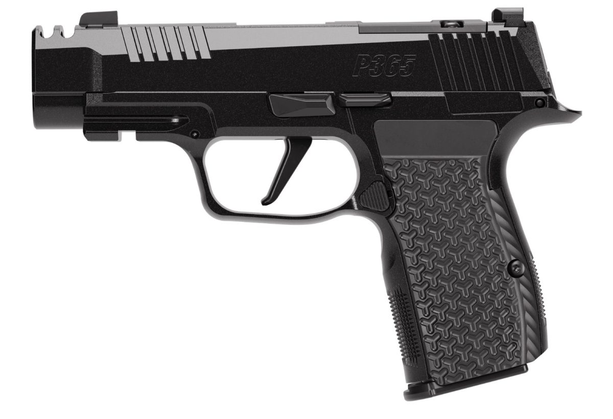 Sig Sauer P365 AXG LUXE .380 ACP pistol with 3.1-inch barrel and black Cerakote finish