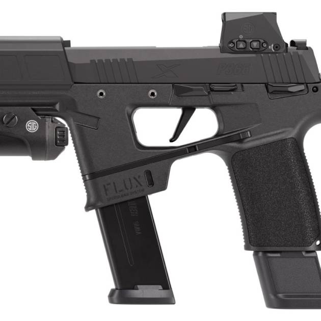 Sig Sauer P365 FLUX Sentry 9mm pistol with 6-inch barrel and deployed brace