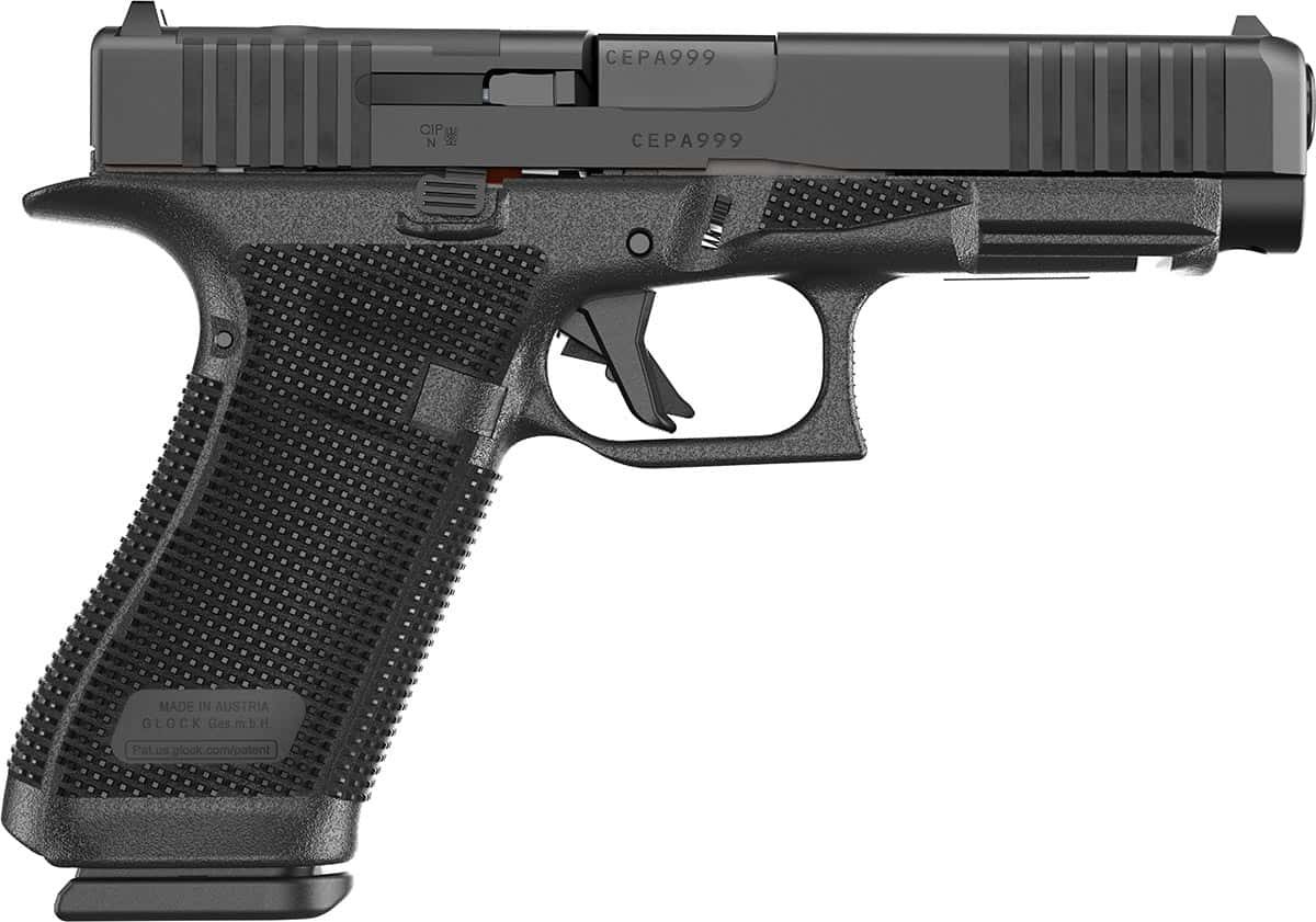 Glock 17 Gen6 9mm black pistol with 4.49-inch barrel and optics-ready slide