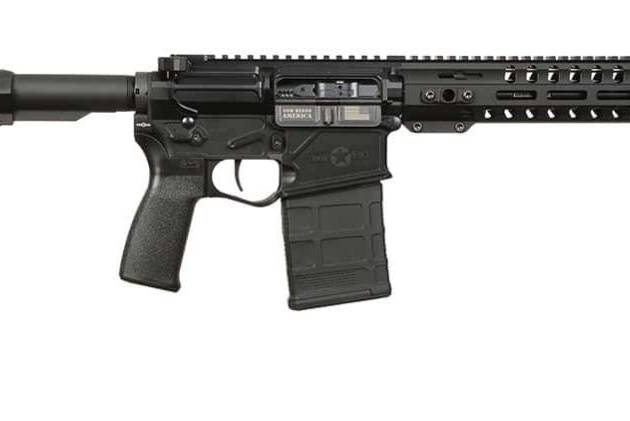 Patriot Ordnance Factory Rogue .308 rifle with 13.75-inch black threaded barrel