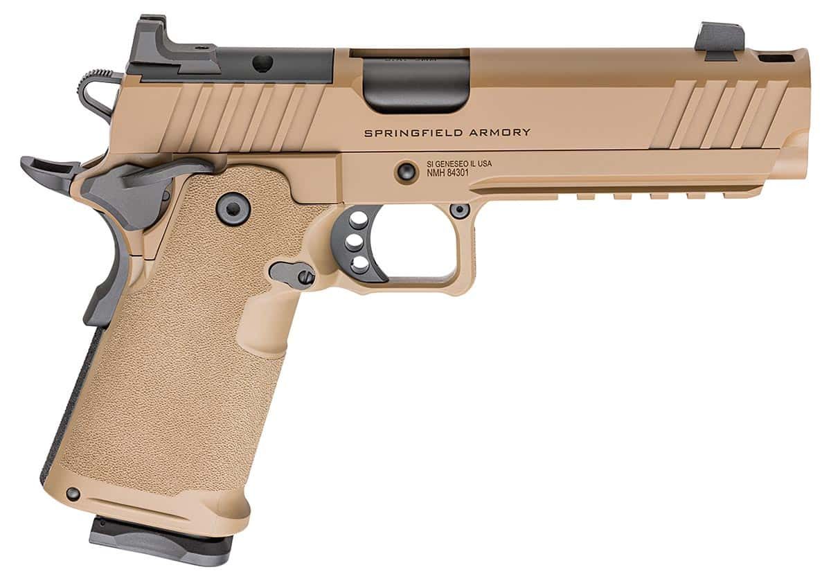 Springfield Armory 1911 DS Prodigy Comp 9mm 5-inch Coyote Brown pistol
