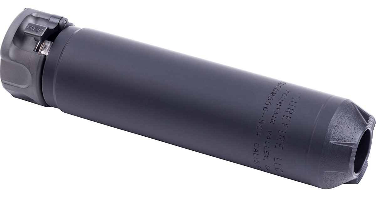 Surefire SOCOM556-RC4 black Inconel suppressor for .223 Remington and 5.56 NATO