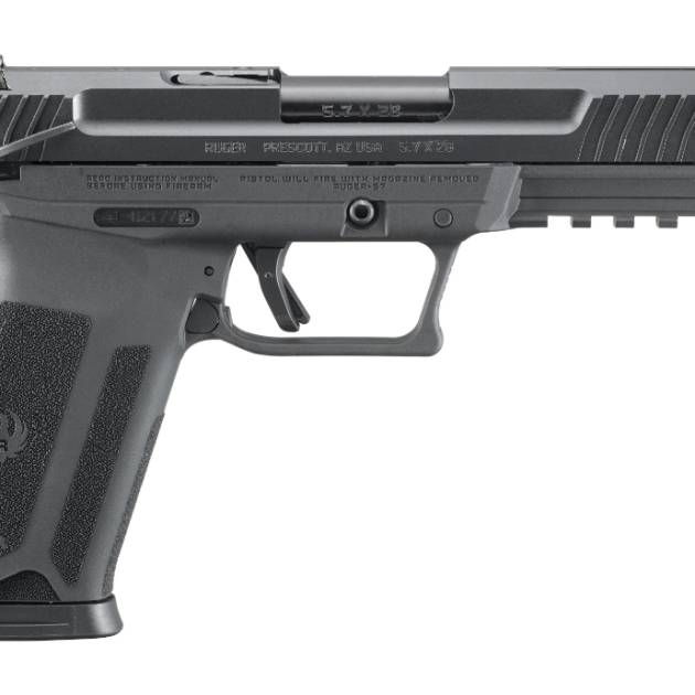 Ruger 57 5.7x28mm black pistol with 4.94-inch barrel