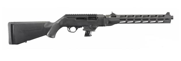 Ruger PC Carbine 9mm Luger rifle with black synthetic stock and M-LOK handguard