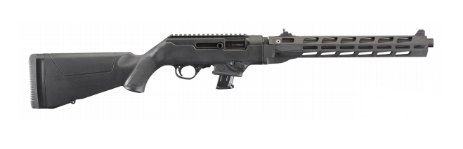 Ruger PC Carbine 9mm Luger rifle with black synthetic stock and M-LOK handguard