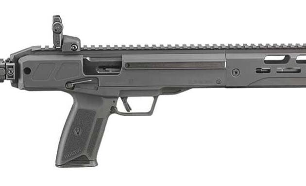 Ruger LC Carbine 5.7x28mm rifle with 16.25-inch threaded barrel and folding stock