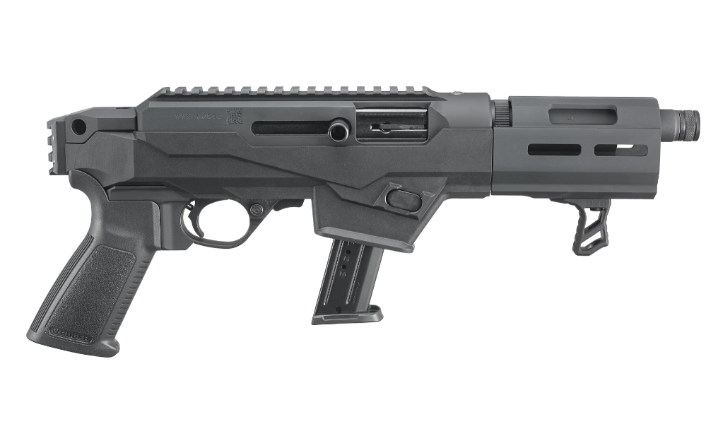 Ruger PC Charger 9mm pistol with 6.5-inch threaded barrel and black finish