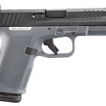 Ruger RXM 9mm pistol with 4-inch barrel, black slide, and Stealth Gray Magpul grip