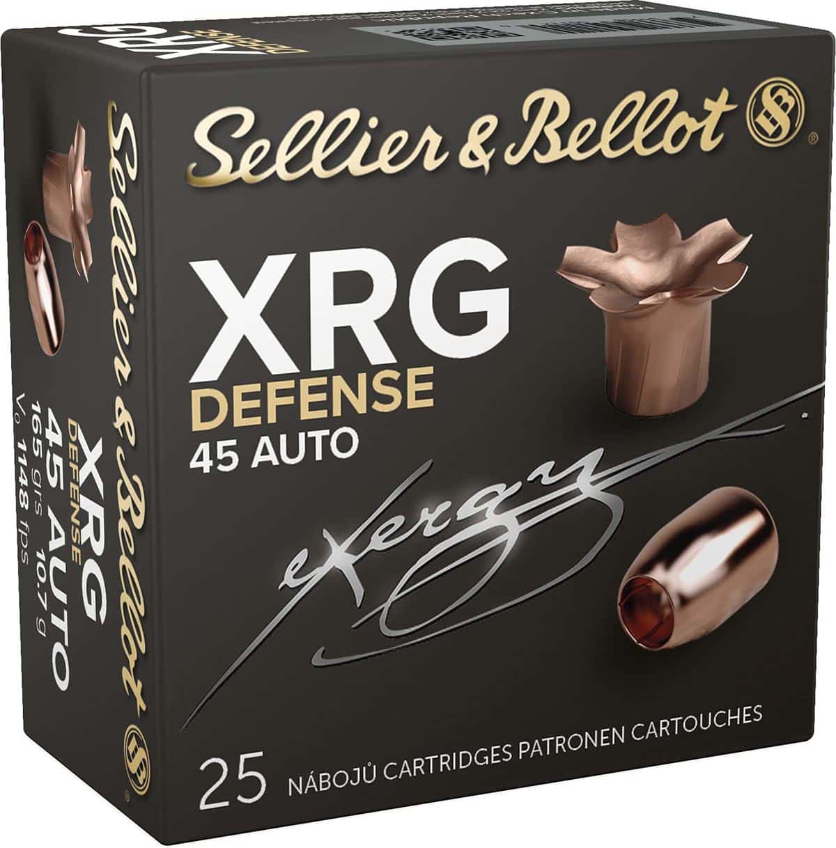 S&B 45AP 165GR XRG 25RD