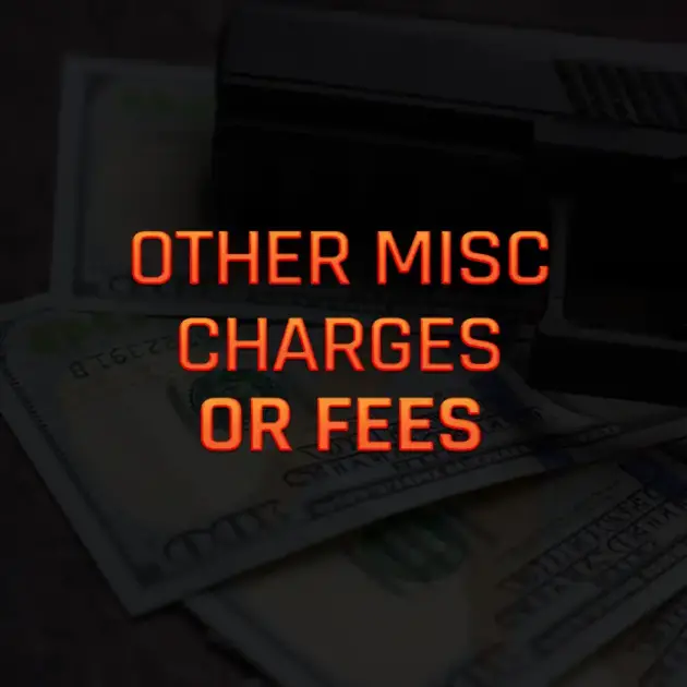 Other Charges and Fees