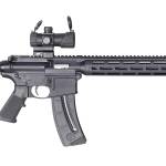 Smith & Wesson M&P15-22 Sport OR .22 LR rifle with 16.5-inch barrel and red-green dot optic