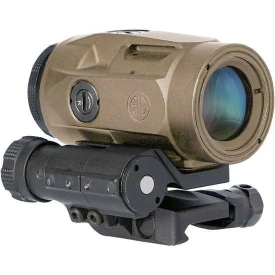 Sig Sauer JULIET3-MICRO 3x22mm magnifier with push-button mount in Flat Dark Earth