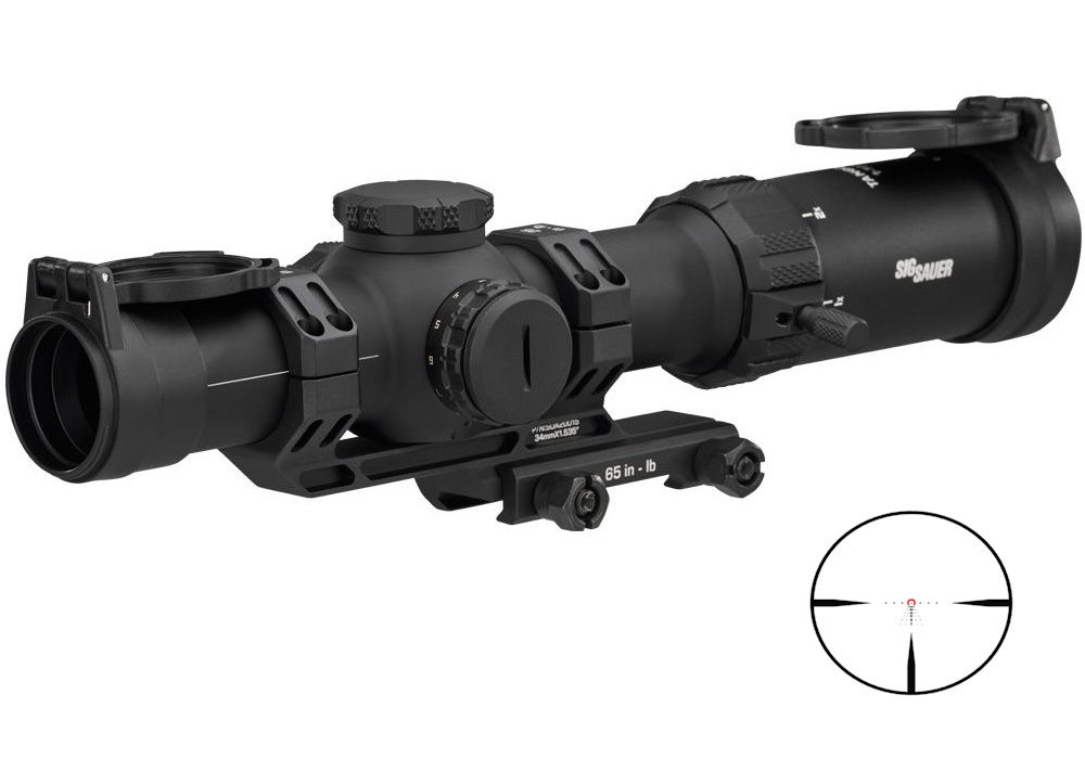Sig Sauer TANGO MSR 1-10x26mm FFP MSR BDC10 black riflescope with mount