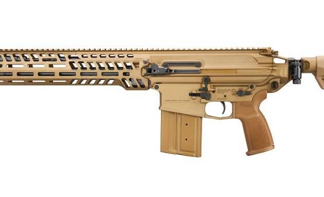 Sig Sauer MCX Spear 6.8x51mm rifle with 16-inch barrel and coyote finish