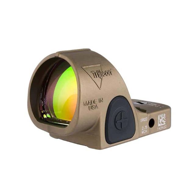 Trijicon SRO 1x 5.0 MOA red dot sight in coyote brown