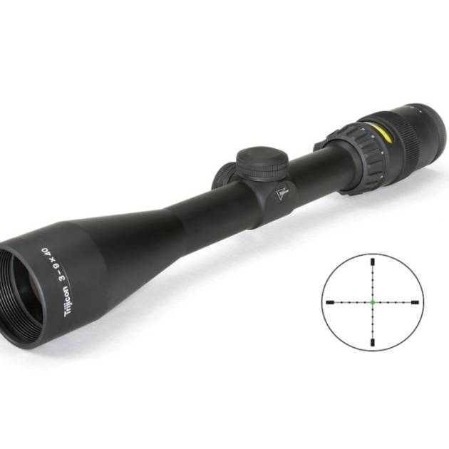 Trijicon AccuPoint 3-9x40mm riflescope with illuminated green dot reticle