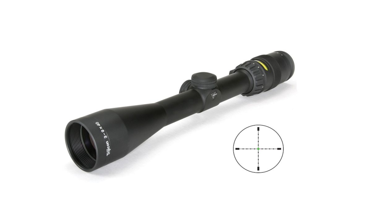 Trijicon AccuPoint 3-9x40mm riflescope with illuminated green dot reticle