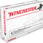Winchester 6.5x55mm Swedish Ammunition Target USA6555 140 Grain Full Metal Jacket 20 Rounds