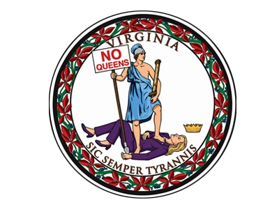 No Queens in Virginia logo